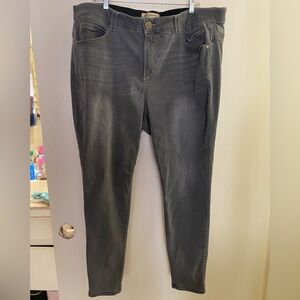 Democracy Women’s Gray Denim Jeans 22W 22 W 44x30 Waist 44” Inseam 30”